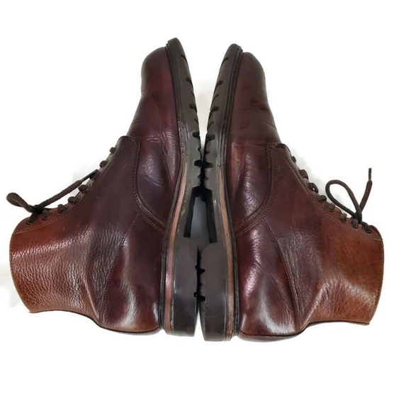 L.L. Bean Mens Vintage Distressed Brown Leather Boots Size 10.5 W Made In Canada - Picture 7 of 14